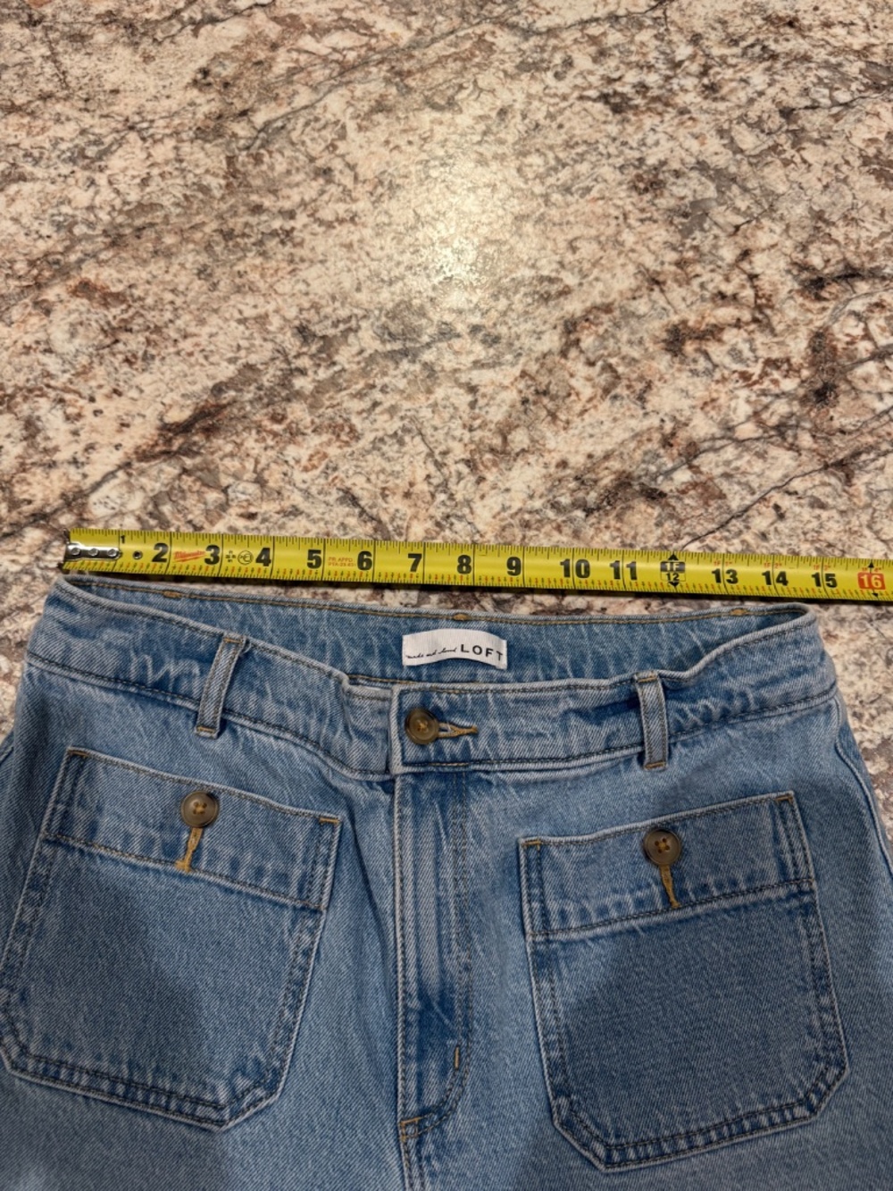 Loft The Palmer Wide Leg Crop Denim Size 6 Blue Jeans Light Wash Women’s - Picture 11 of 11